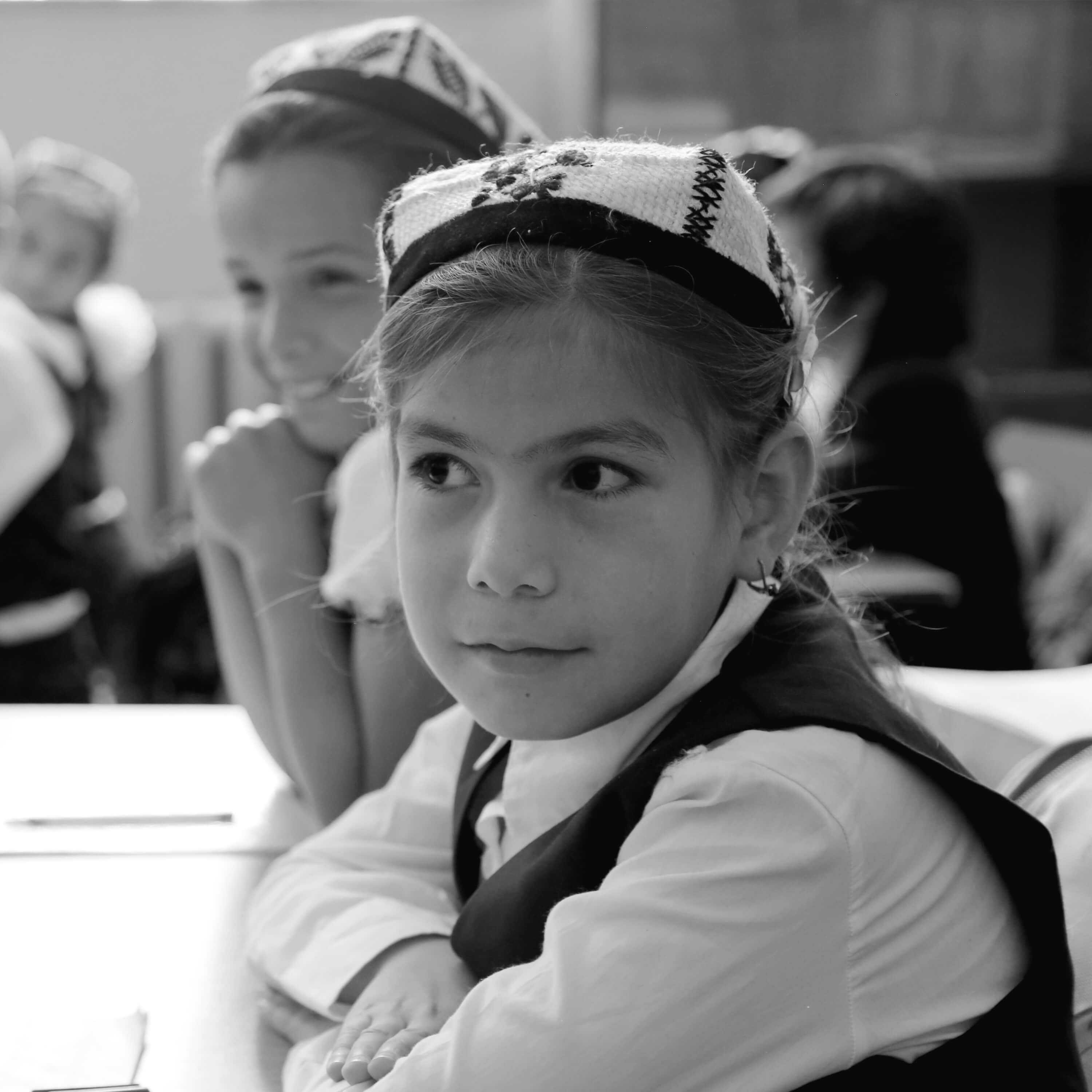 A girl in school in Tajikistan. GPE/Carine Durand