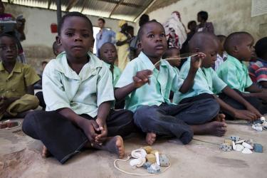 Pre-primary school children in Zanzibar. Credit: Robin Baptista