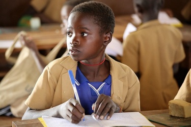 A student at Tila Primary School. Benin. Credit: GPE/Chantal Rigaud